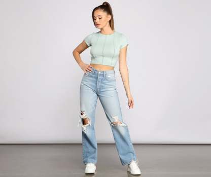 Not What It Seams Knit Top - Lady Occasions