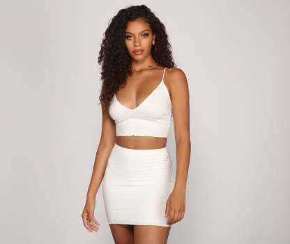 Stylish And Smocked Crop Top - Lady Occasions