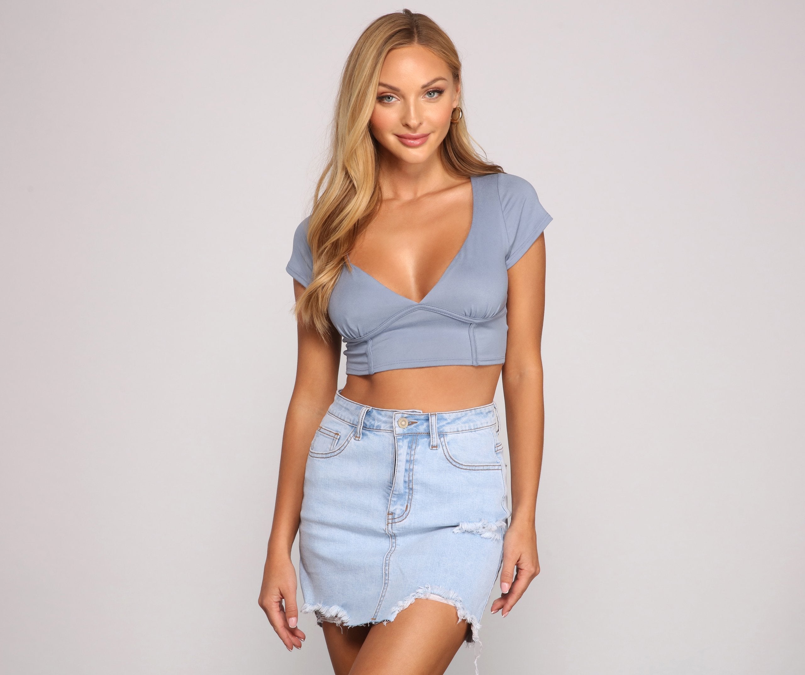Keeping Knit Chic Ribbed Knit Crop Top - Lady Occasions