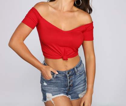 Sweet And Simple Crop Top - Lady Occasions