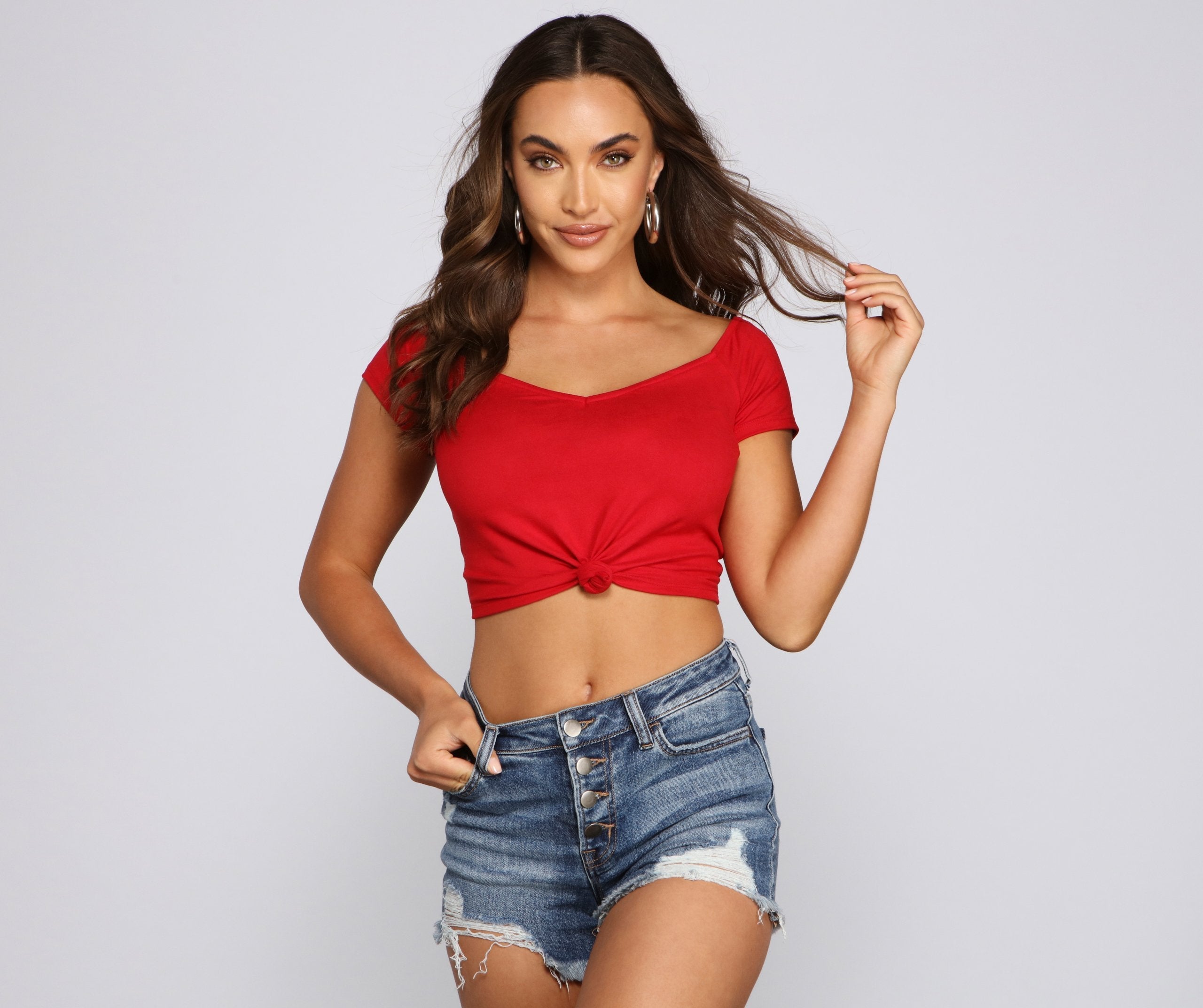 Sweet And Simple Crop Top - Lady Occasions