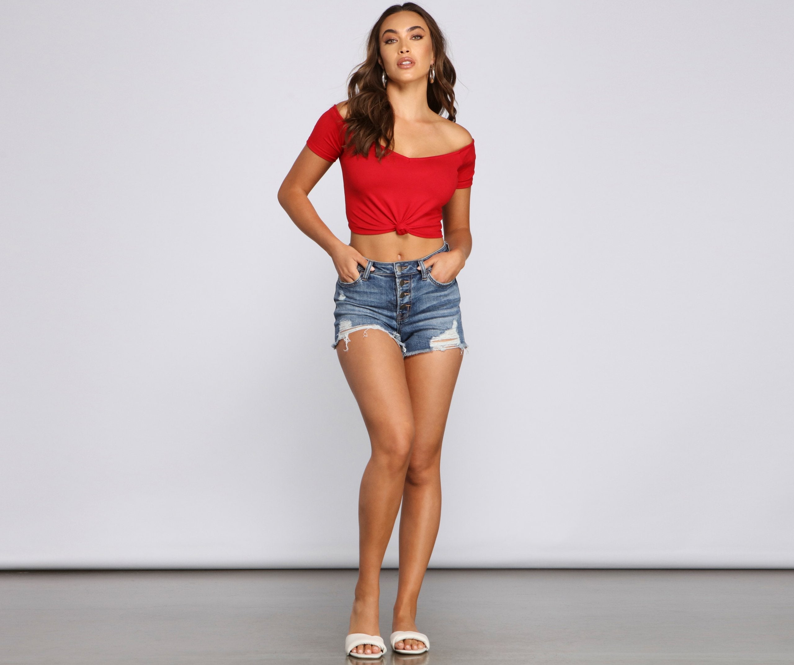 Sweet And Simple Crop Top - Lady Occasions