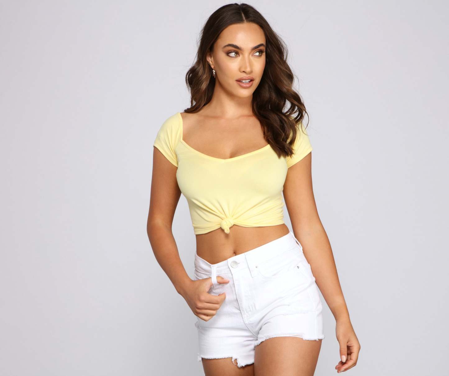 Sweet And Simple Crop Top - Lady Occasions
