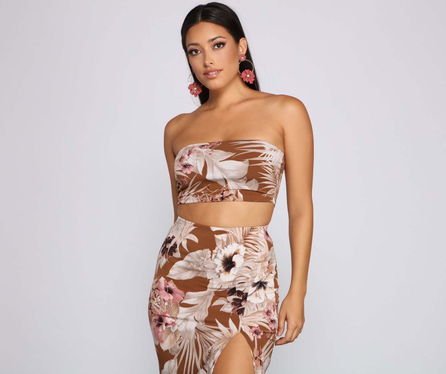 Tropical Palm Leaf Tube Top - Lady Occasions