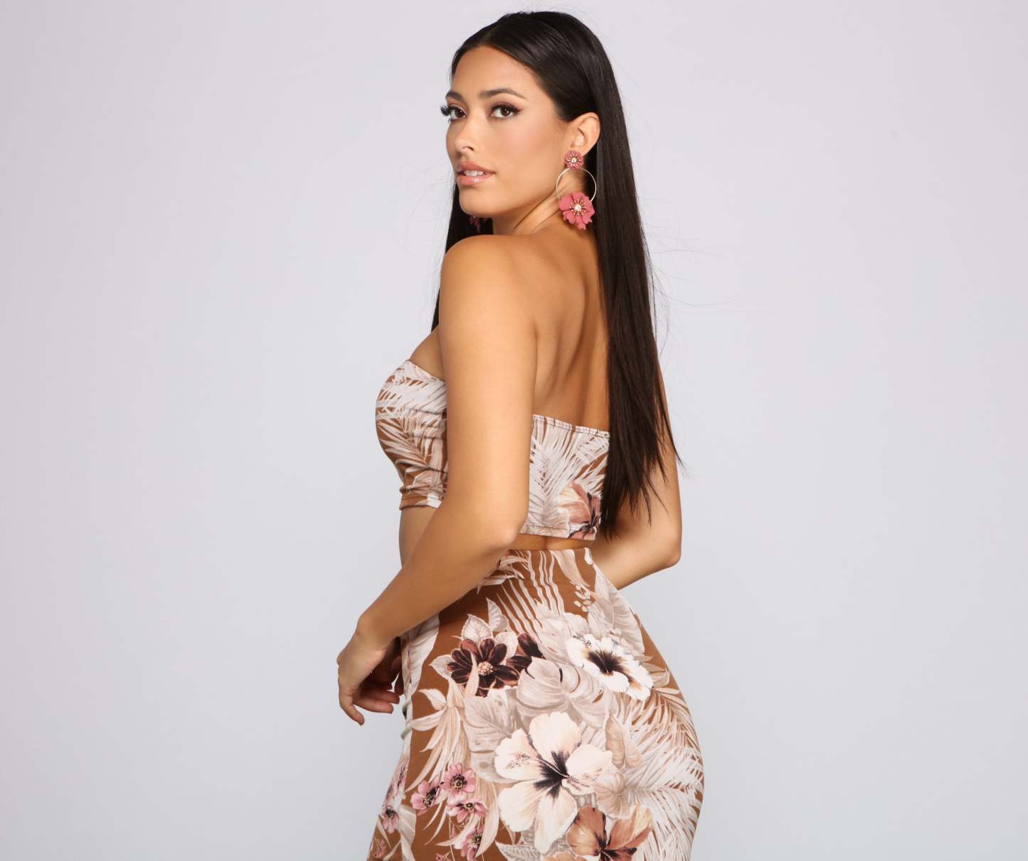 Tropical Palm Leaf Tube Top - Lady Occasions