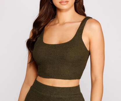 Trendy Textures Sleeveless Knit Tank - Lady Occasions
