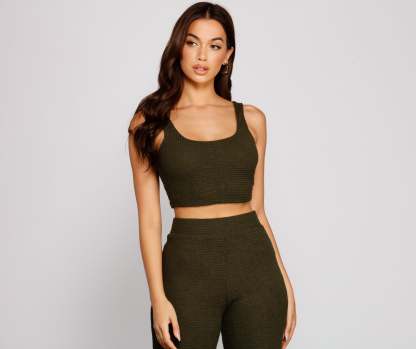 Trendy Textures Sleeveless Knit Tank - Lady Occasions
