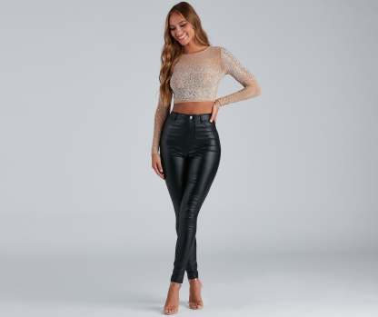 Glam It Up Embellished Crop Top - Lady Occasions