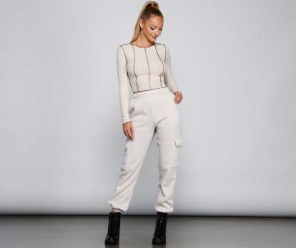 Keepin' Knit Trendy Crop Top - Lady Occasions