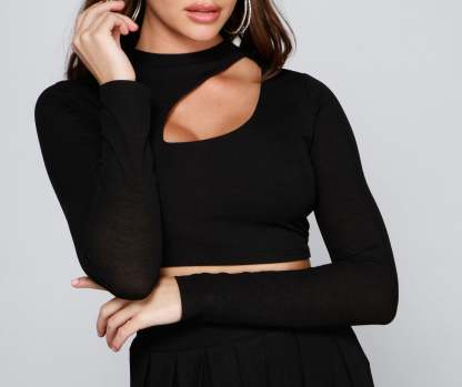 Make It Bold Cutout Crop Top - Lady Occasions