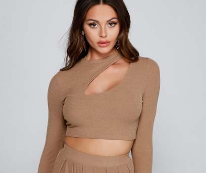 Make It Bold Cutout Crop Top - Lady Occasions