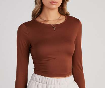 The Basic Crew Knit Top - Lady Occasions