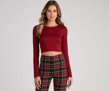 The Basic Crew Knit Top - Lady Occasions