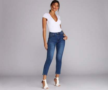 Basic V Neck Bodysuit - Lady Occasions