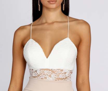 Sweet As Lace Bodysuit - Lady Occasions