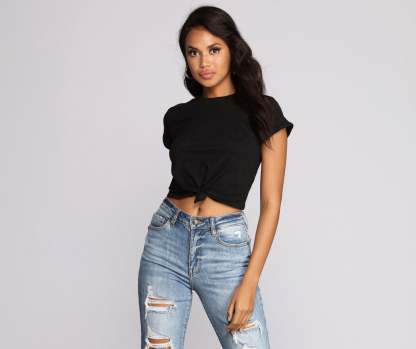 Knot About That Cuffed Top - Lady Occasions
