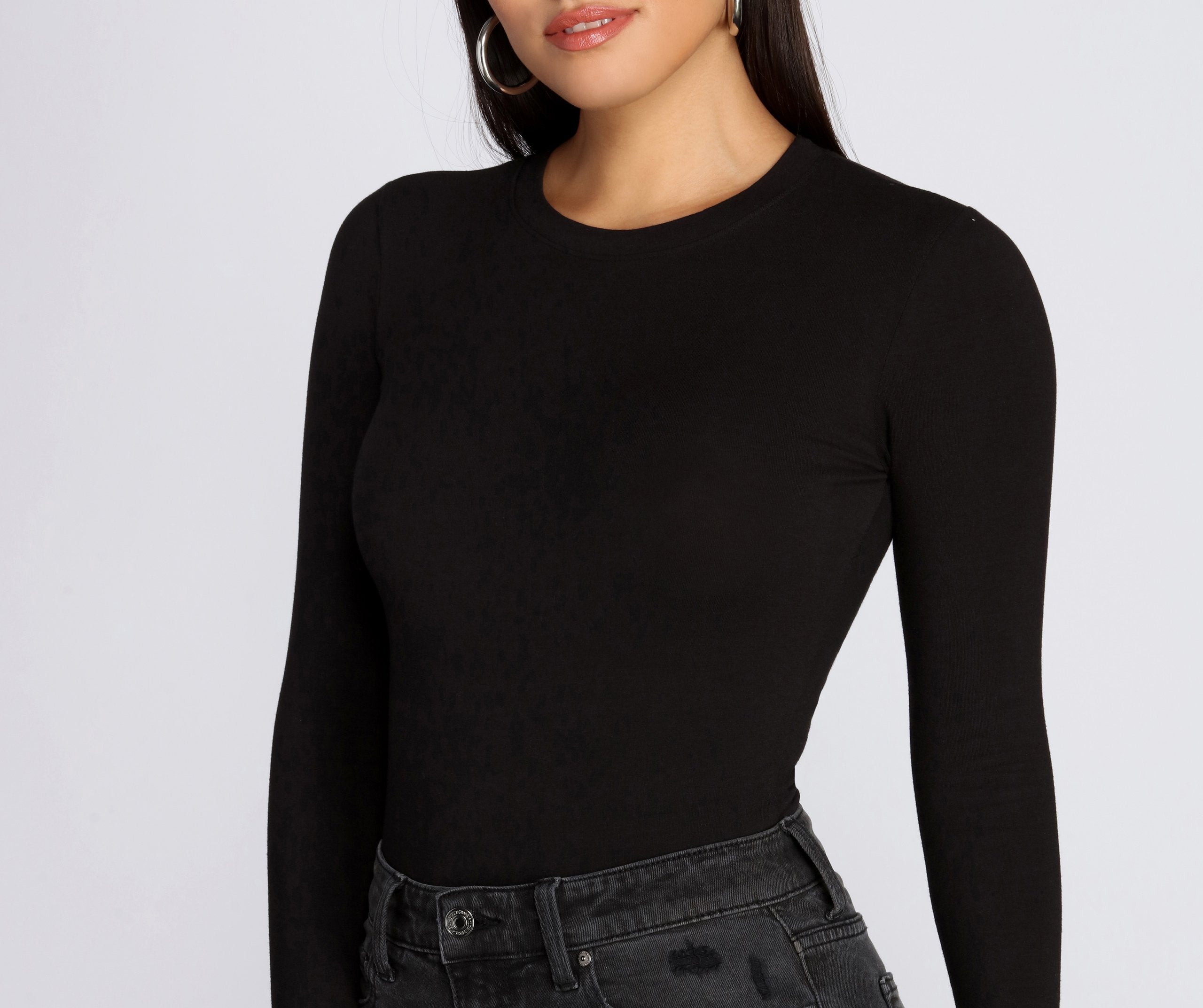 Not Your Basic Long Sleeve Bodysuit - Lady Occasions