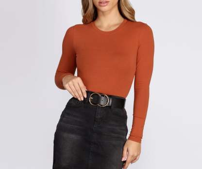 Not Your Basic Long Sleeve Bodysuit - Lady Occasions