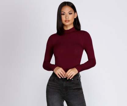 Make It Basic Ribbed Bodysuit - Lady Occasions