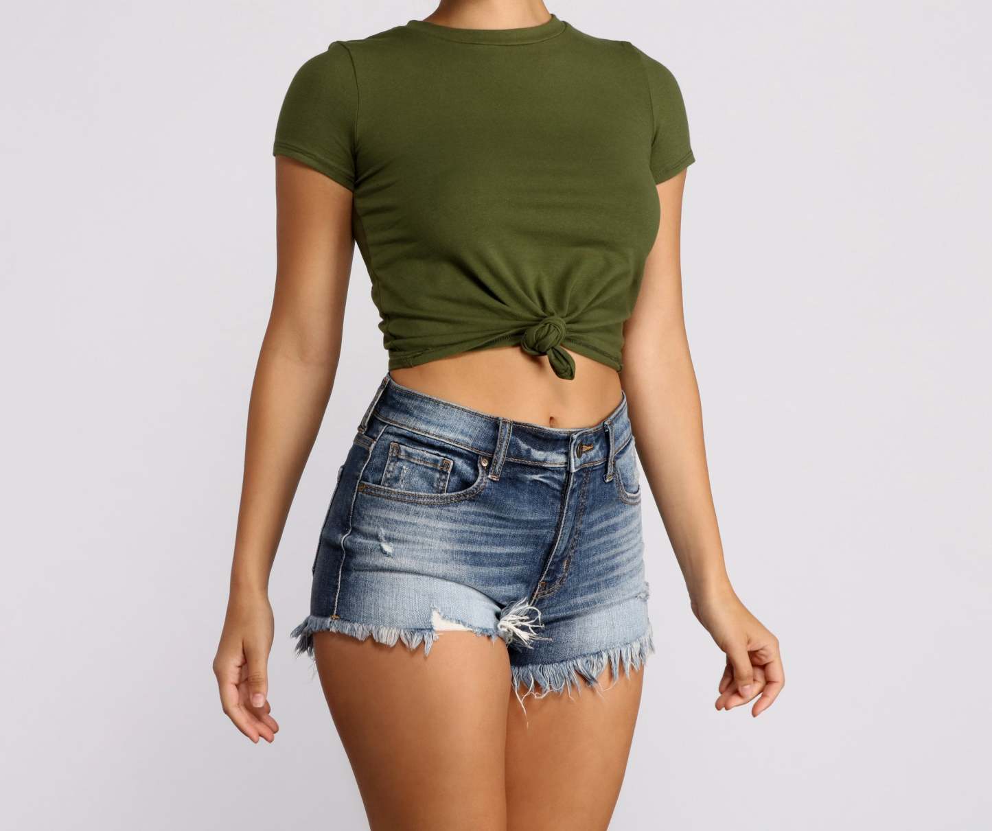 Knot So Basic Crop Top - Lady Occasions