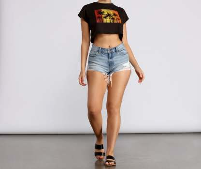 Watch the Sunset Crop Top - Lady Occasions
