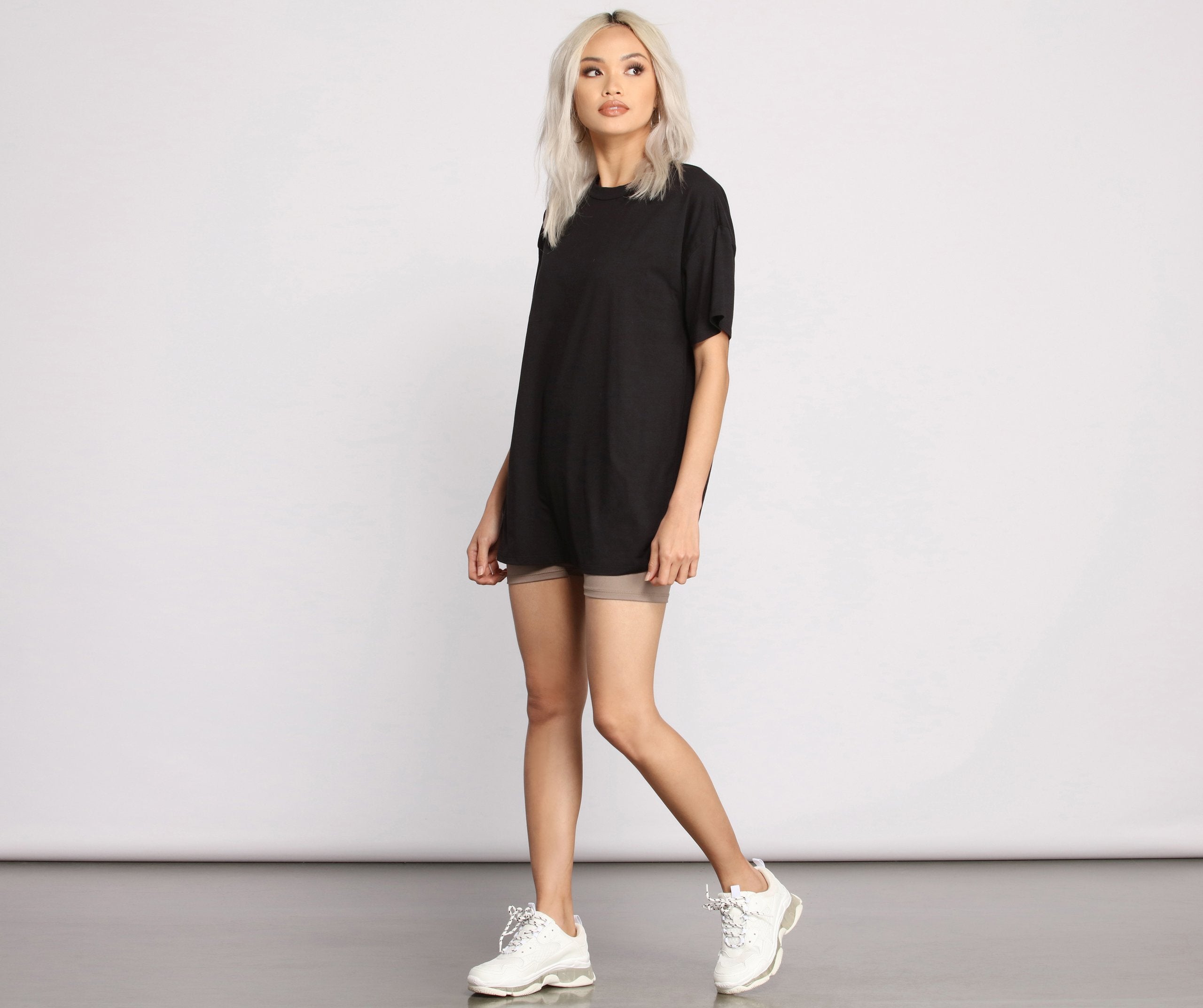 Essential Casual Oversize Basic Tee Shirt - Lady Occasions