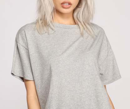 Essential Casual Oversize Basic Tee Shirt - Lady Occasions