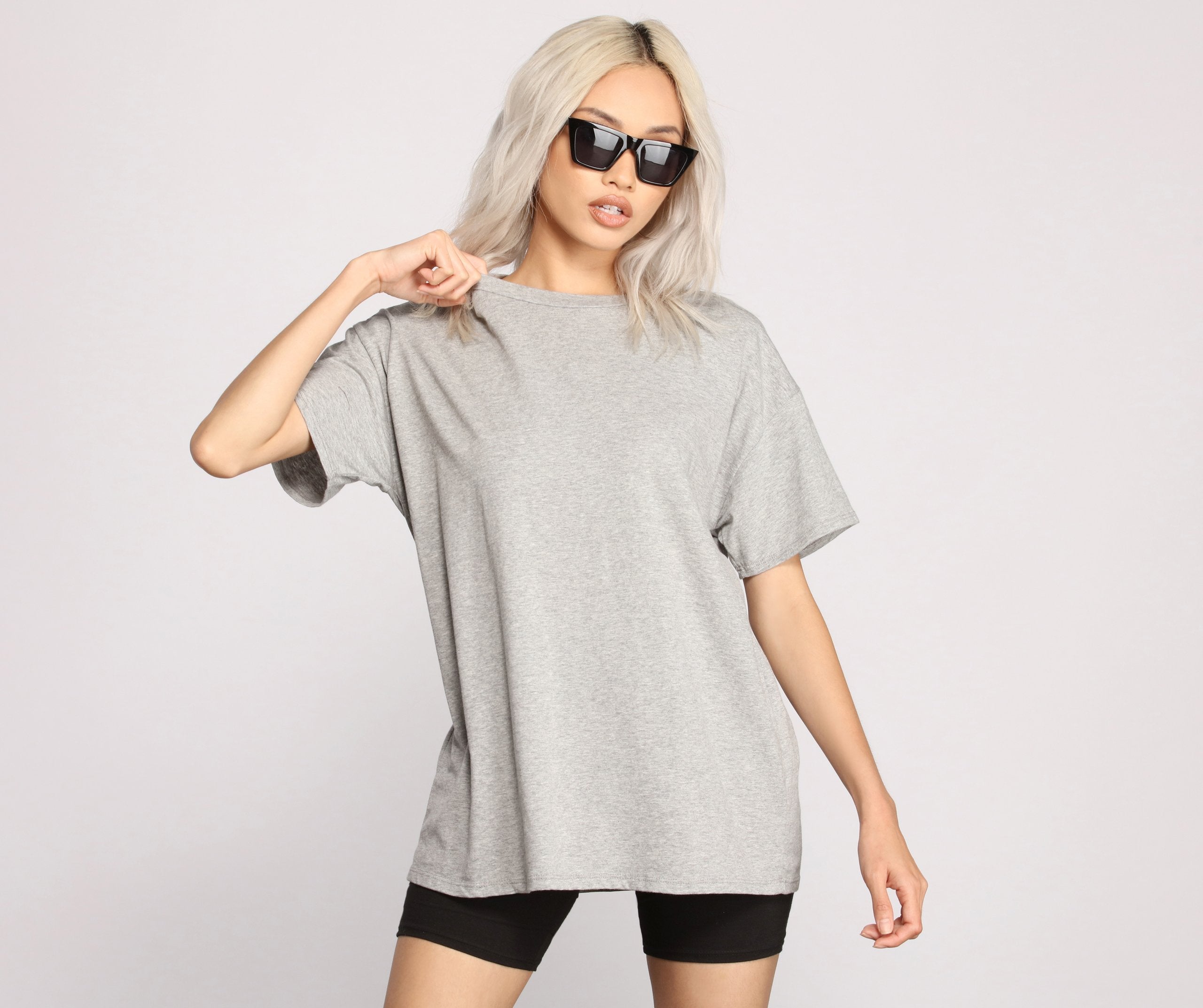 Essential Casual Oversize Basic Tee Shirt - Lady Occasions