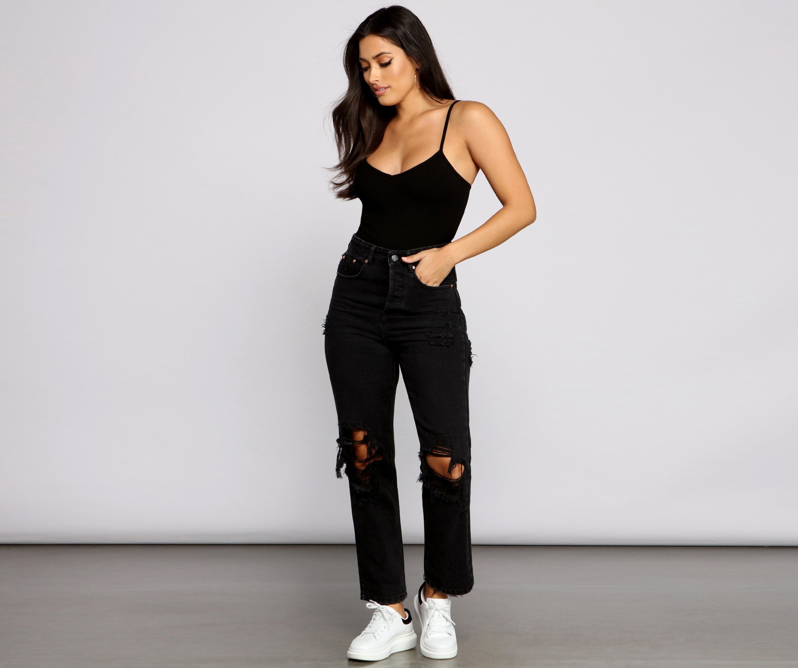 Essential Ribbed Knit Compression Bodysuit - Lady Occasions