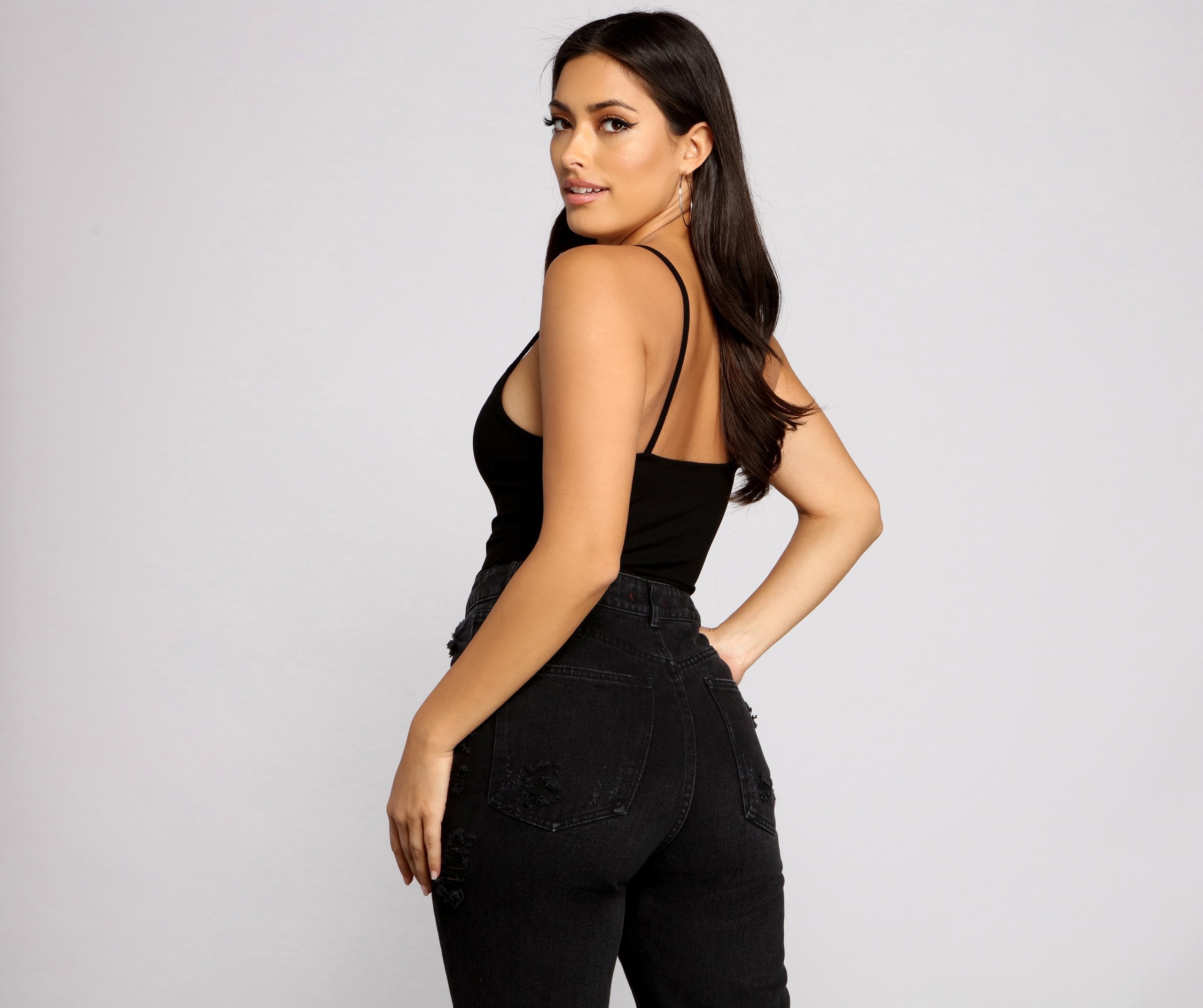 Essential Ribbed Knit Compression Bodysuit - Lady Occasions