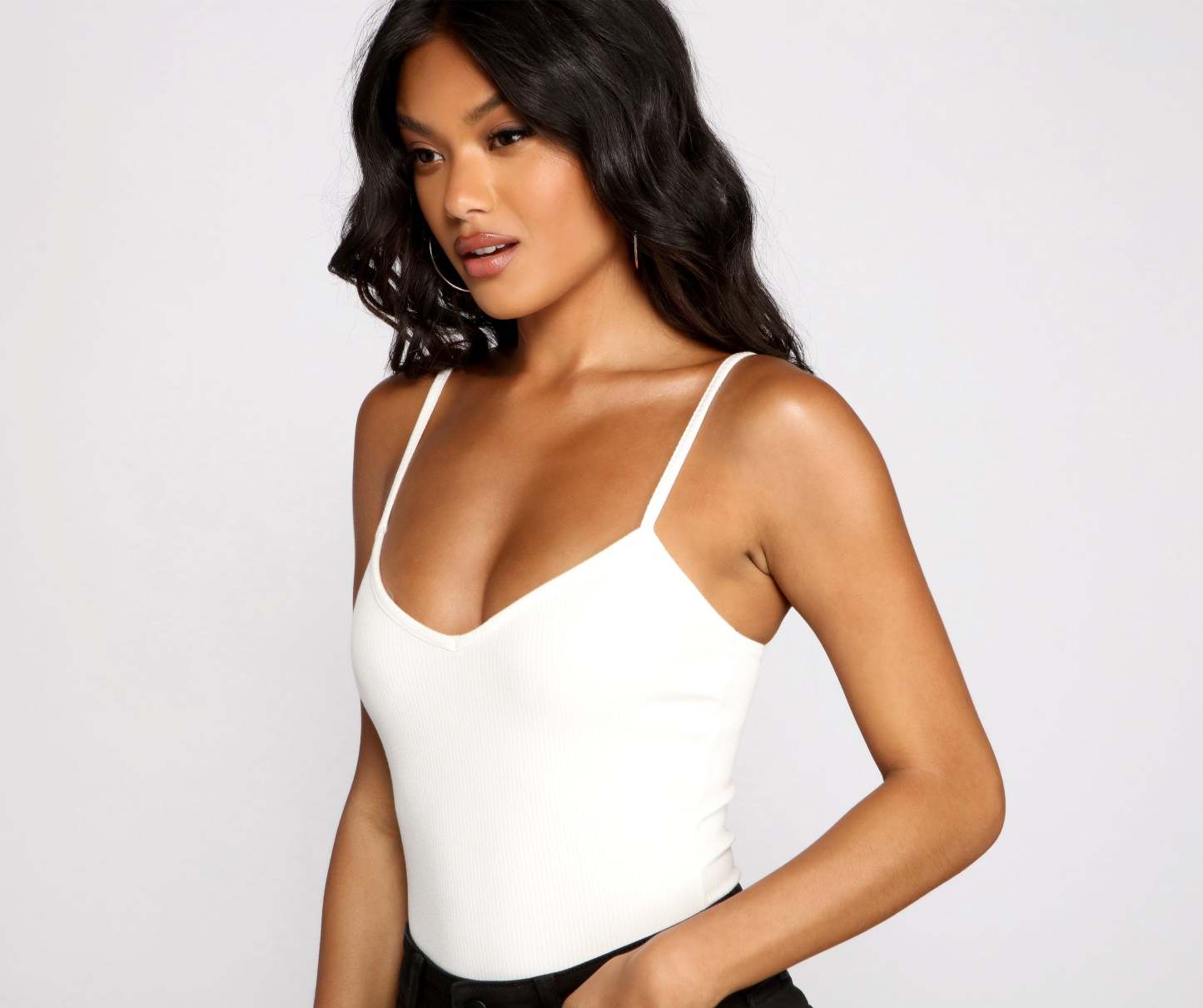 Essential Ribbed Knit Compression Bodysuit - Lady Occasions