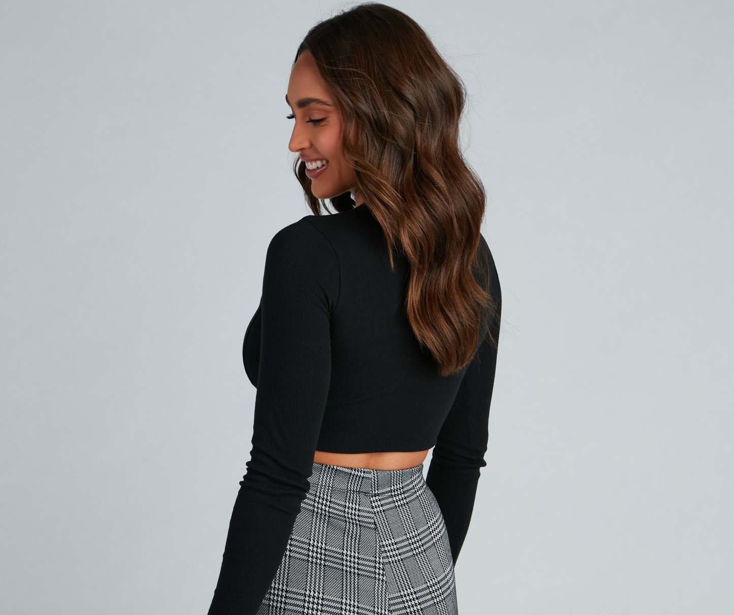 Trendy Basic Ribbed Knit Crop Top - Lady Occasions