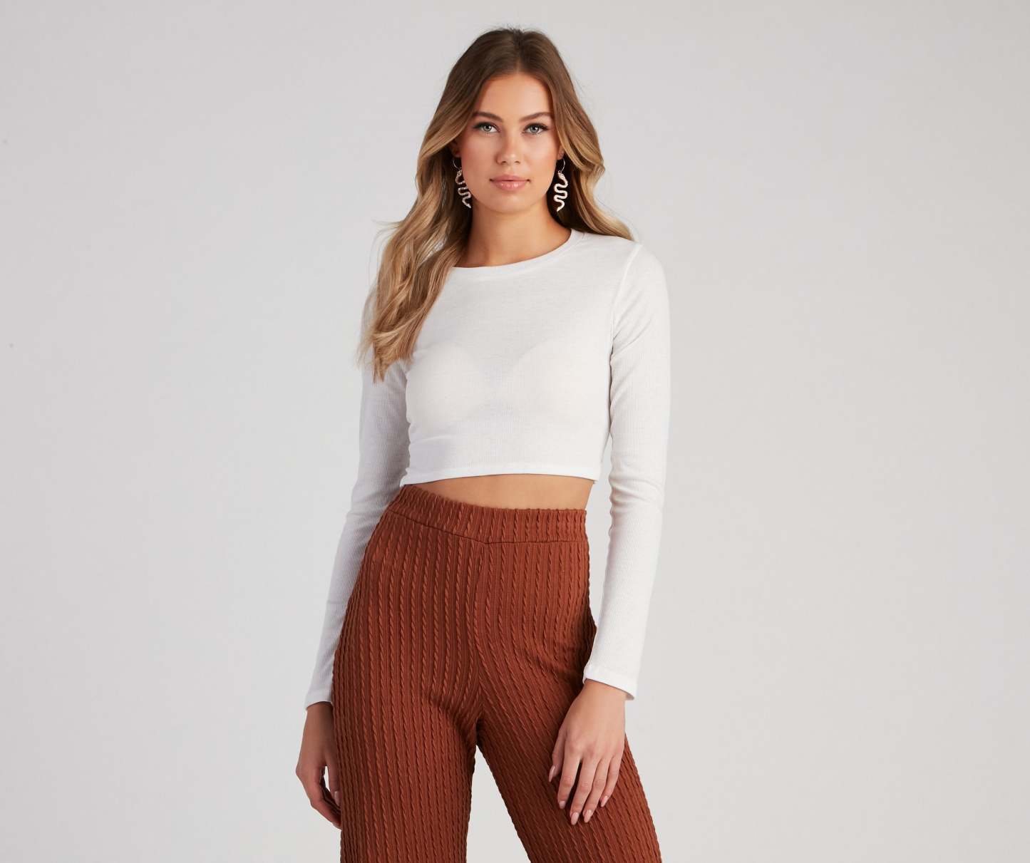 Keeping Knit Casual Crop Top - Lady Occasions