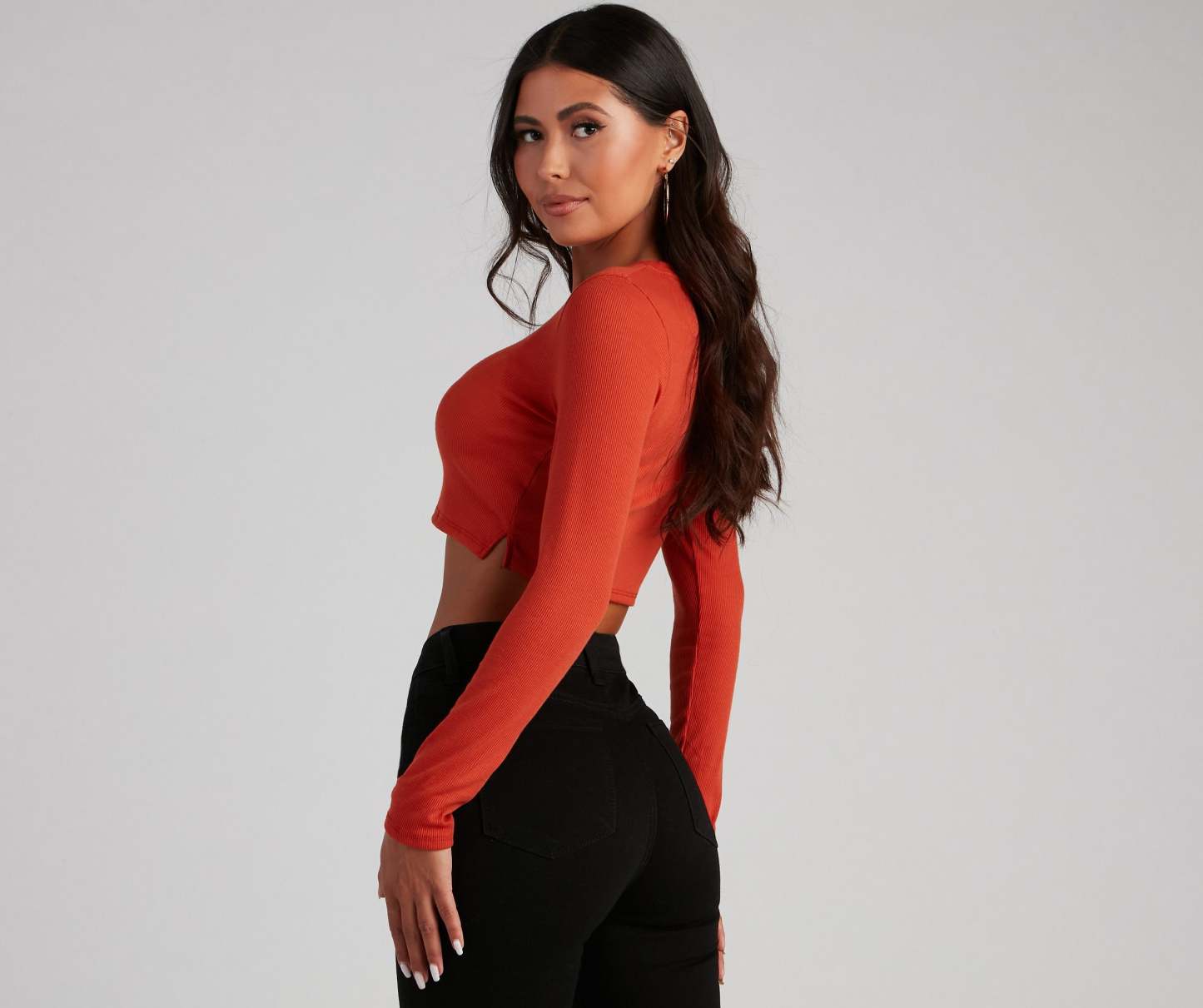 Keeping Knit Casual Crop Top - Lady Occasions