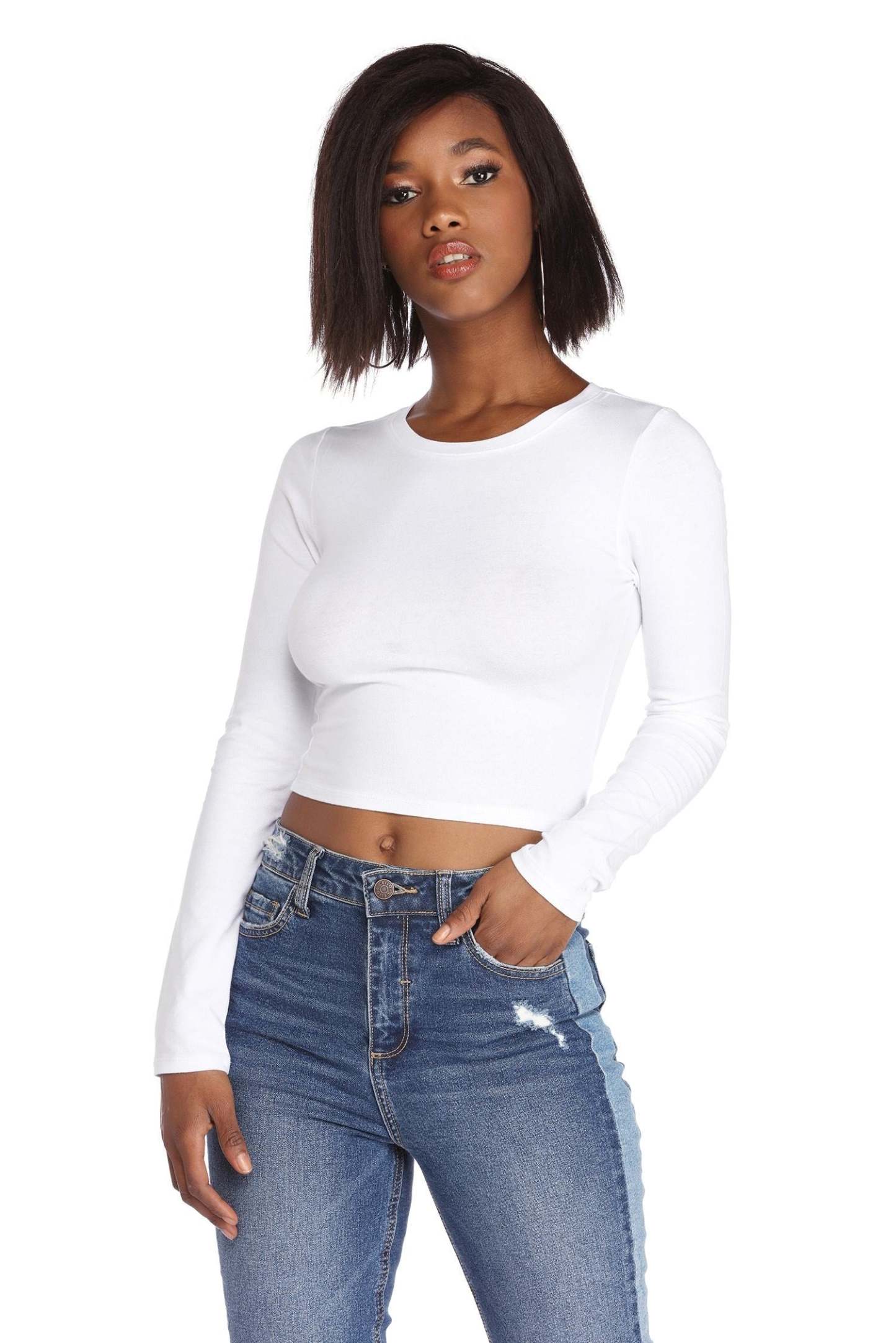 Hit The Basics Crop Top - Lady Occasions