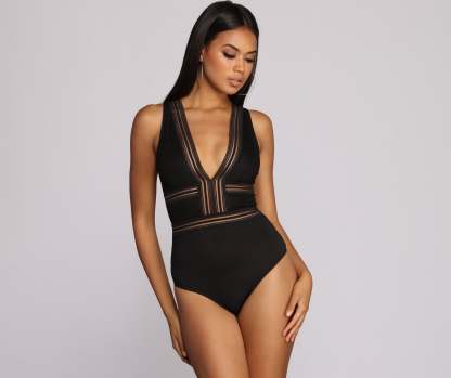 Go Deep Lace V Bodysuit - Lady Occasions