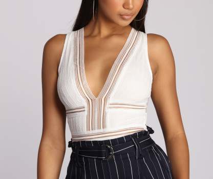 Go Deep Lace V Bodysuit - Lady Occasions