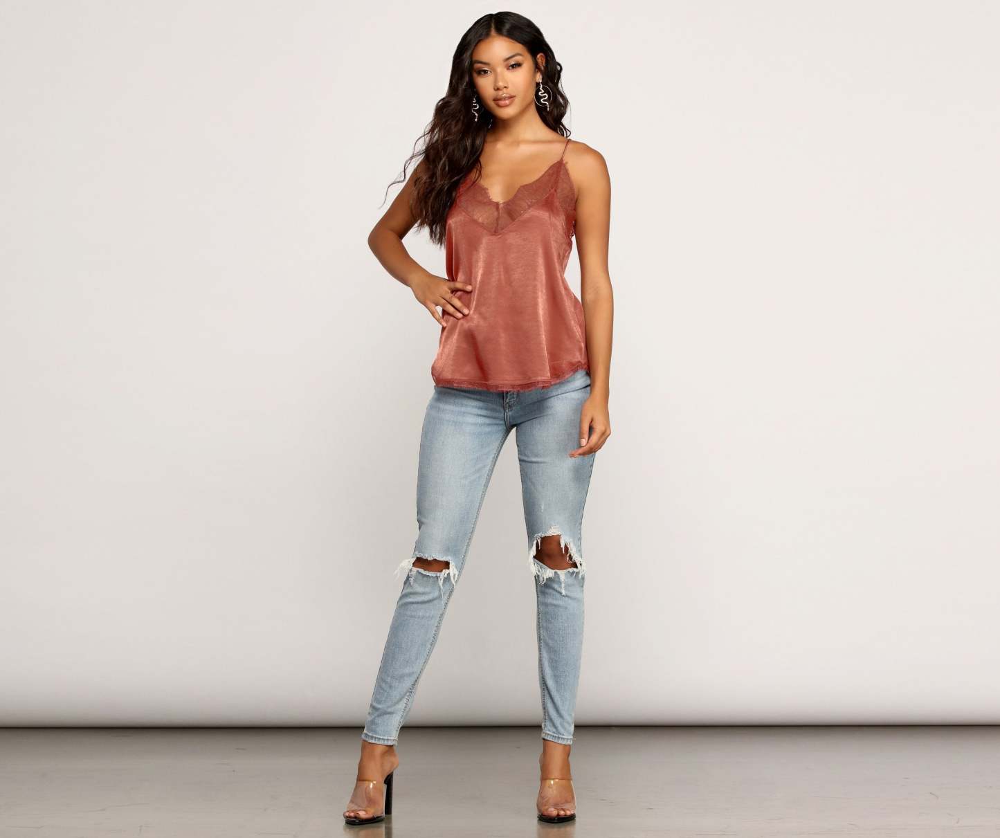 Stunning In Lace Cami Top - Lady Occasions