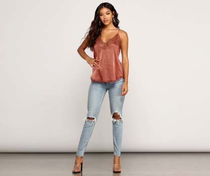 Stunning In Lace Cami Top - Lady Occasions