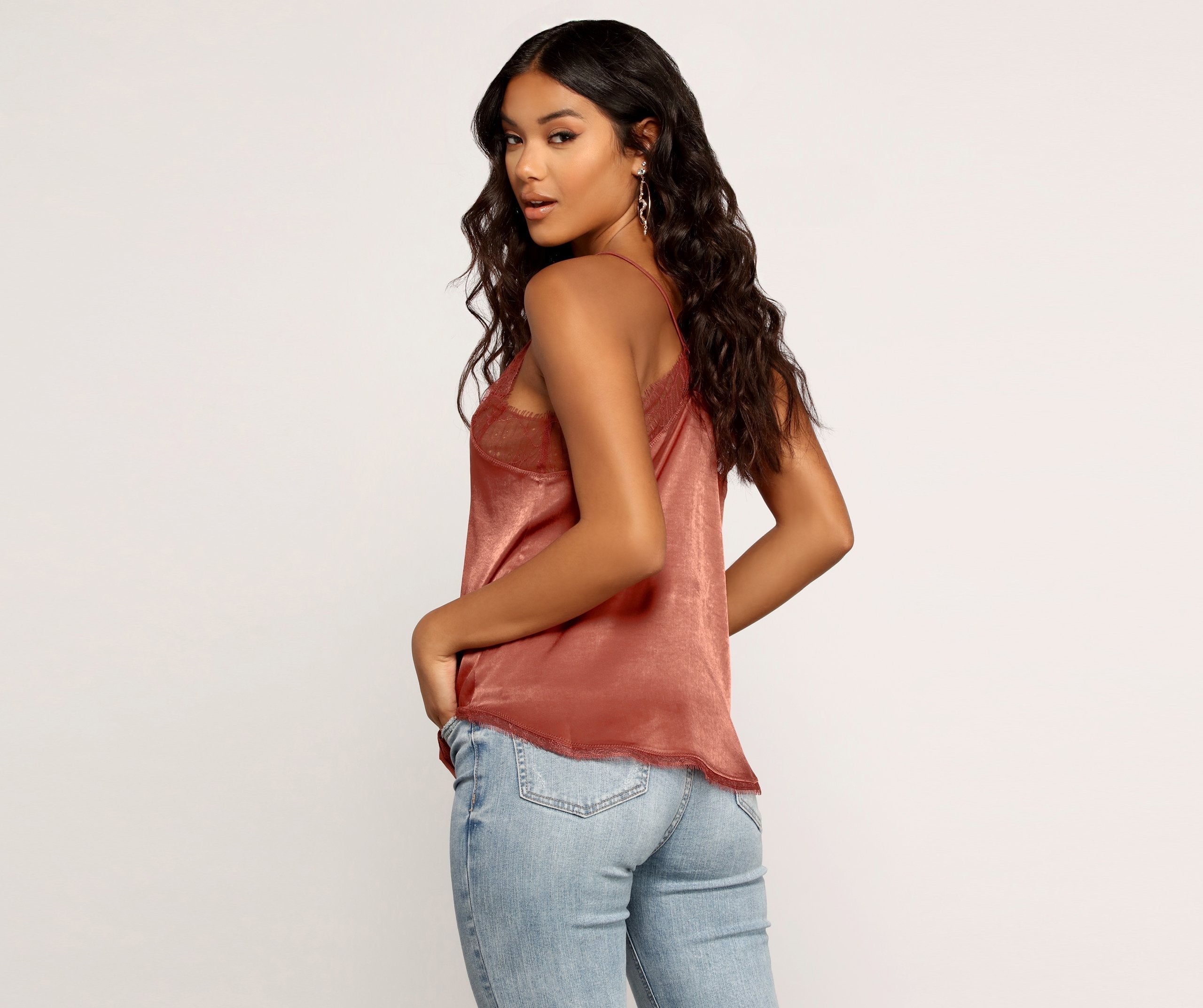 Stunning In Lace Cami Top - Lady Occasions