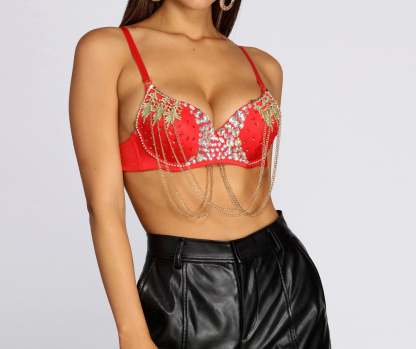 Ravishing Ringleader Chain Bra - Lady Occasions