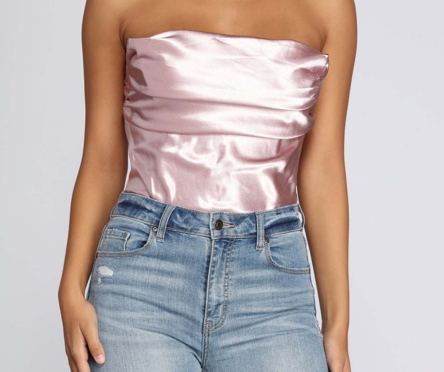 Sultry Satin Corset Crop Top - Lady Occasions