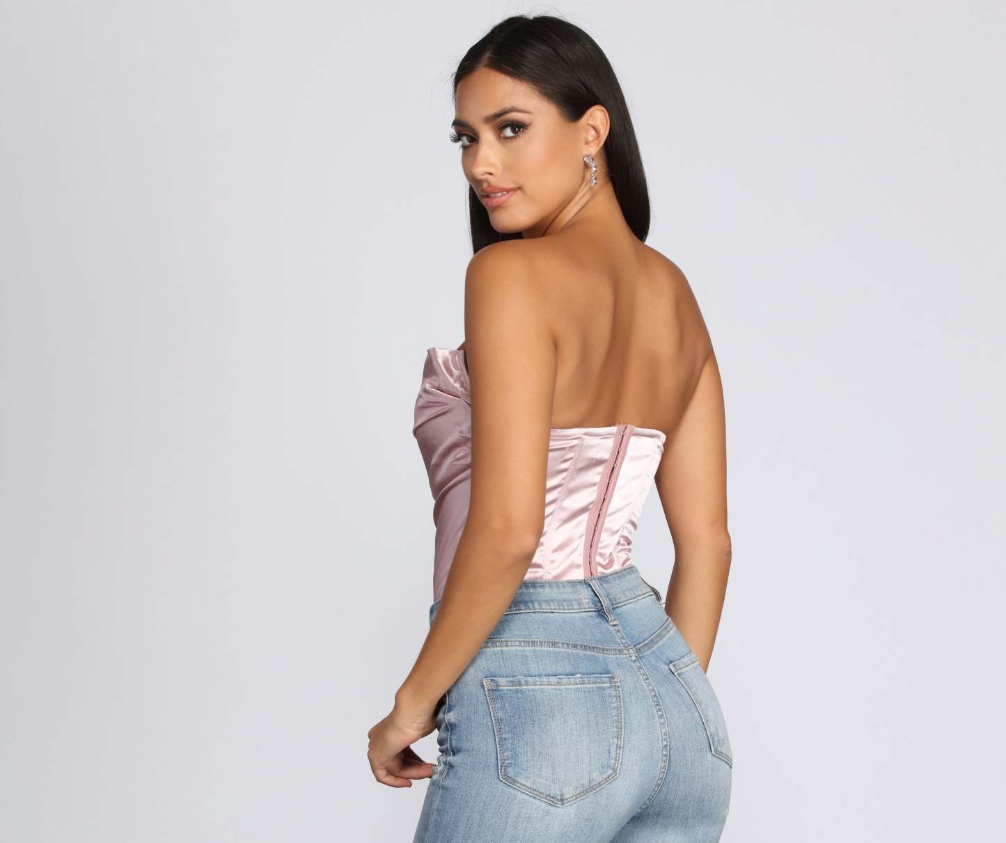 Sultry Satin Corset Crop Top - Lady Occasions