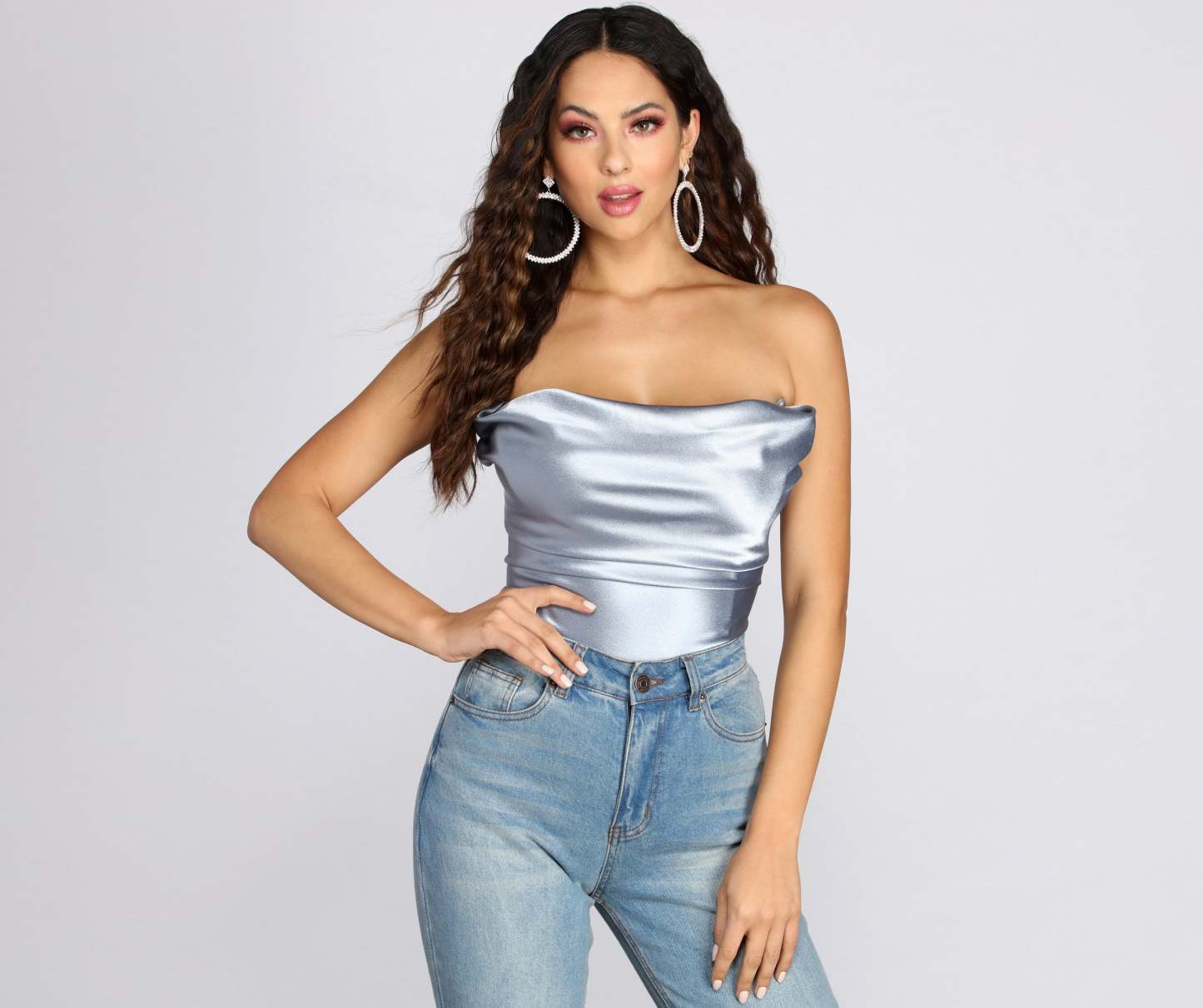 Sultry Satin Corset Crop Top - Lady Occasions