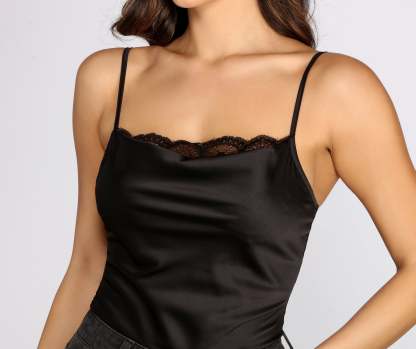 An Elegant Touch Satin Bodysuit - Lady Occasions