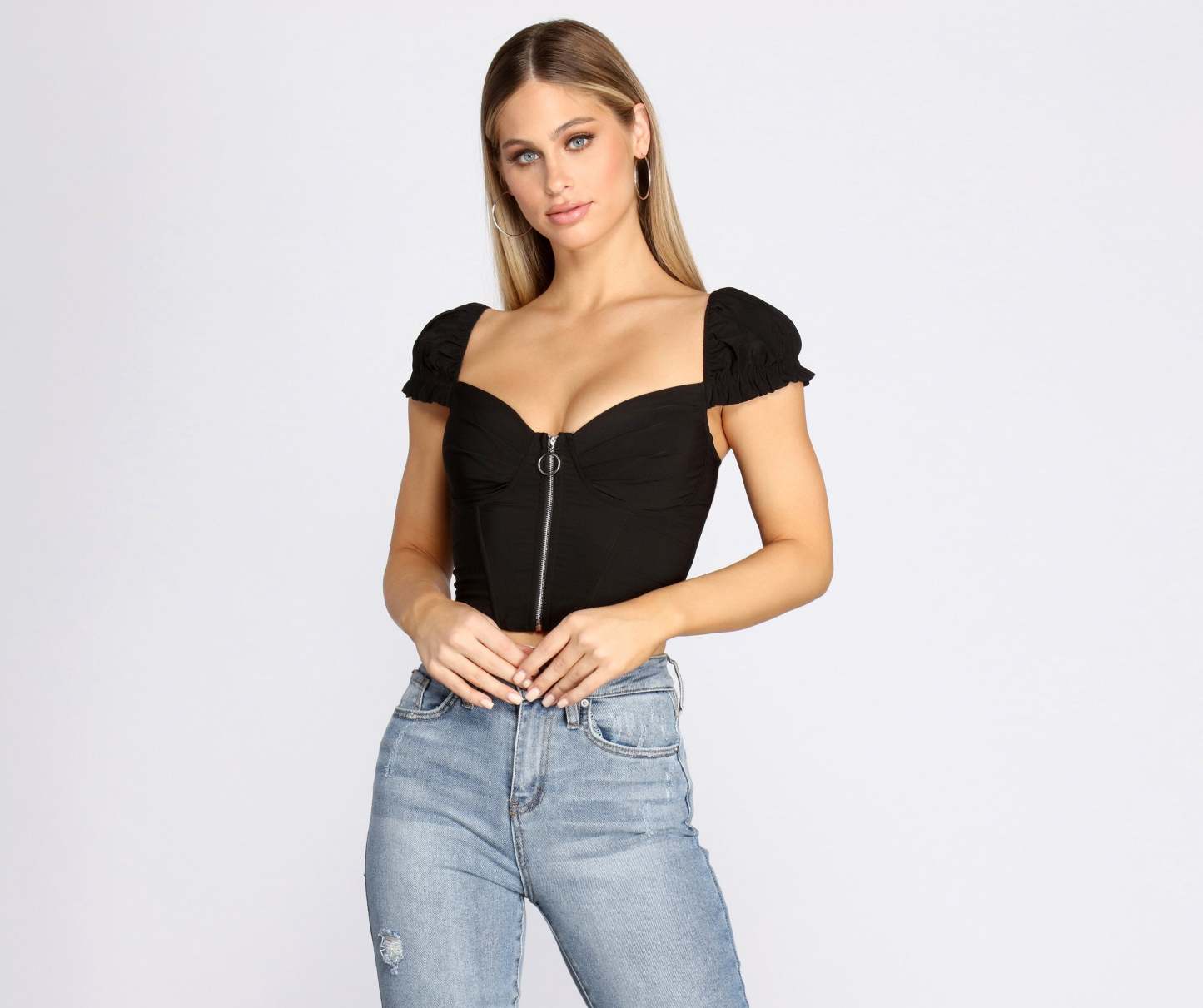 Sweet Vibes Corset Crop Top - Lady Occasions