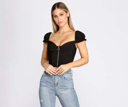 Sweet Vibes Corset Crop Top - Lady Occasions