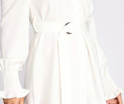 Light And Fresh Cold Shoulder Button Up Tunic - Lady Occasions