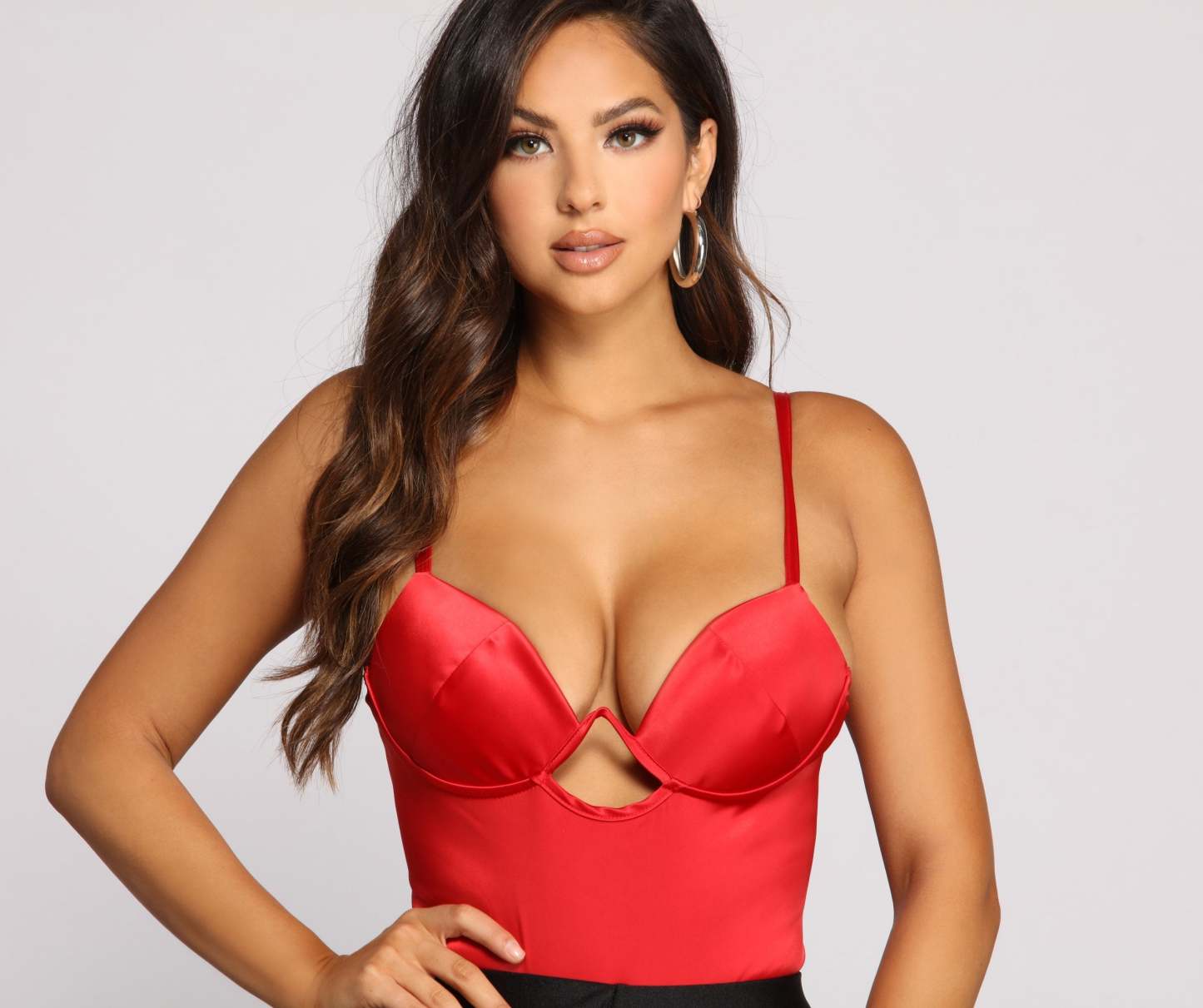 Who's That Girl Satin Bodysuit - Lady Occasions
