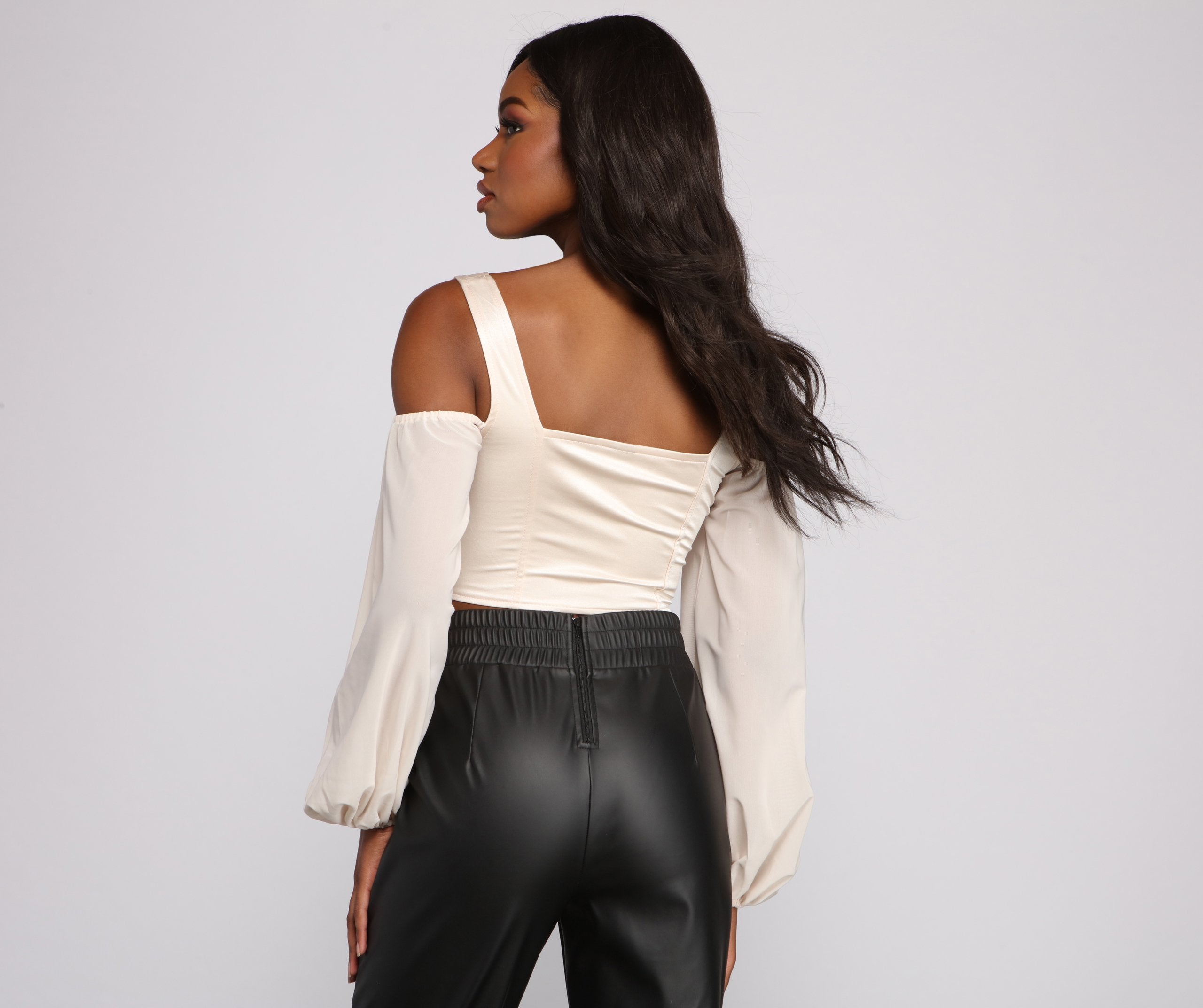 Feelin' Luxe Satin Corset Crop Top - Lady Occasions